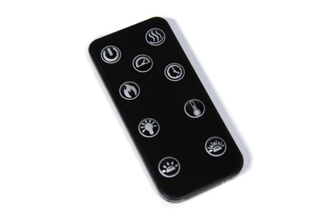 Image of Modern Flames Allwood Wall System in Weathered Walnut with Spectrum Slimline 60 in Electric Fireplace | AFWS-WW SPS Fireplace Remote