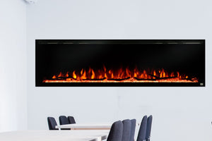 Touchstone Sideline Elite 100" Built-In Recessed Flush Mount Electric Fireplace - 80044 - Electric Fireplaces Depot