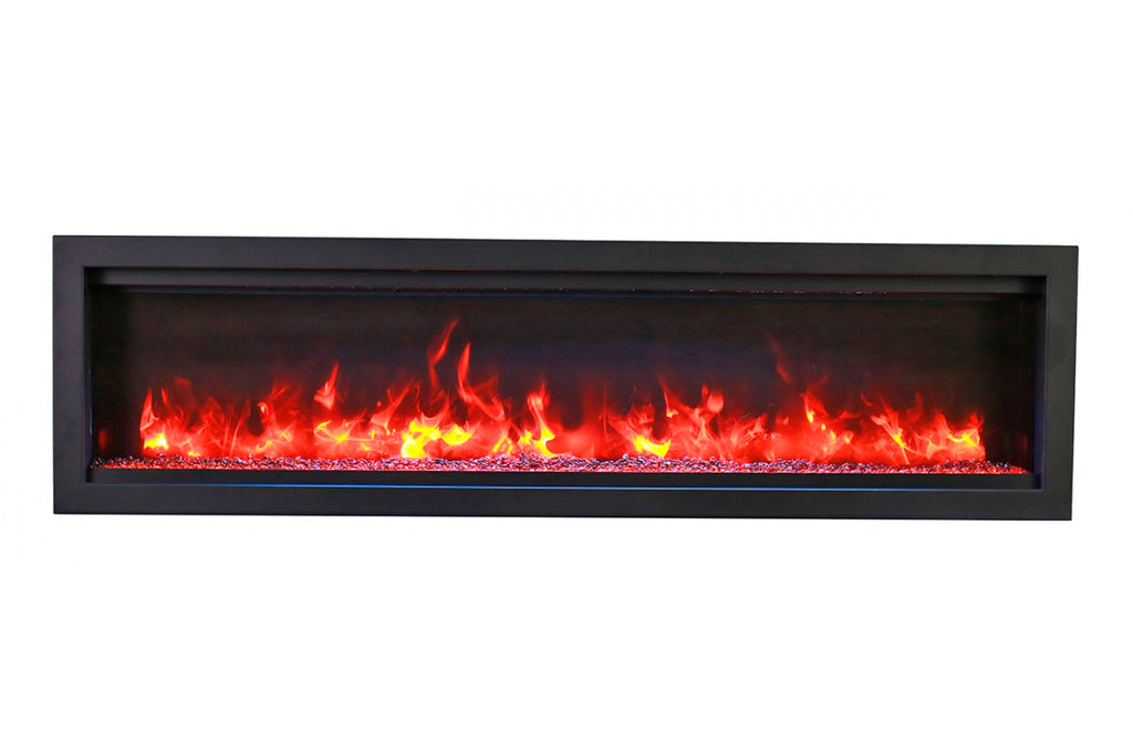 Amantii Symmetry Bespoke 74-inch Wall Mount Recessed Linear Indoor & Outdoor Electric Fireplace | SYM-74 BESPOKE | Electric Fireplaces Depot