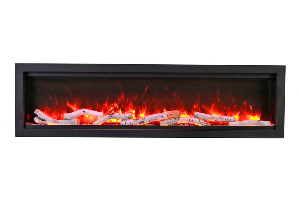 Amantii Symmetry Bespoke 60-inch Wall Mount Recessed Linear Indoor & Outdoor Electric Fireplace | SYM-60 BESPOKE | Electric Fireplaces Depot