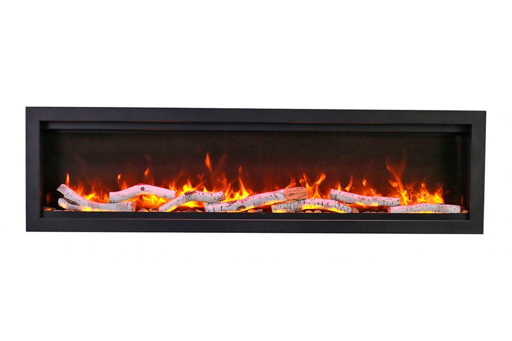 Amantii Symmetry Bespoke 74-inch Wall Mount Recessed Linear Indoor & Outdoor Electric Fireplace | SYM-74 BESPOKE | Electric Fireplaces Depot