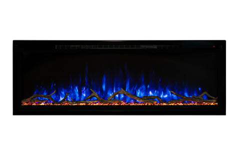 Image of Modern Flames Spectrum Slimline 100 inch Wall Mount Built in Electric Fireplace Insert | Fully Recessed 4'' Wall | SPS-100B | Electric Fireplaces Depot