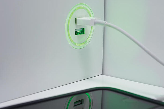 Napoleon Stylus Cara Wall Mount Surface Mount Electric Fireplace with Shelf | NEFP32-5019W | White Modern Electric Firepalce with Logs and Crystals | Electric Fireplaces Depot