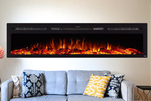 Touchstone Sideline 84 inch Built-in Electric Fireplace - Heater - 80043 - Electric Fireplaces Depot