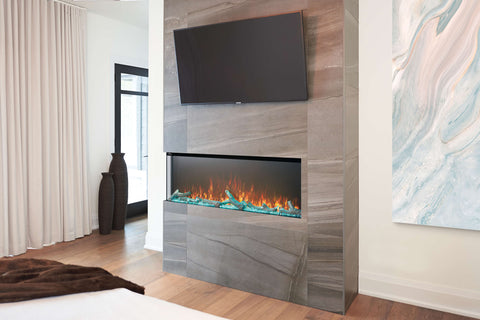 Image of Napoleon Trivista 50-inch 3 Sided Built In Fully Recessed Electric Fireplace | NEFB50H-3SV | 2 Sided Electric Firepalce Insert | Electric Fireplaces Depot