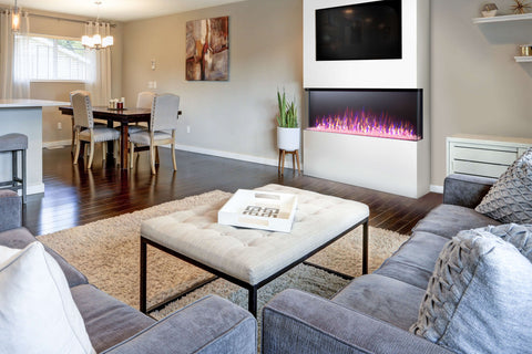 Image of Napoleon Trivista 50-inch 3 Sided Built In Fully Recessed Electric Fireplace | NEFB50H-3SV | 2 Sided Electric Firepalce Insert | Electric Fireplaces Depot