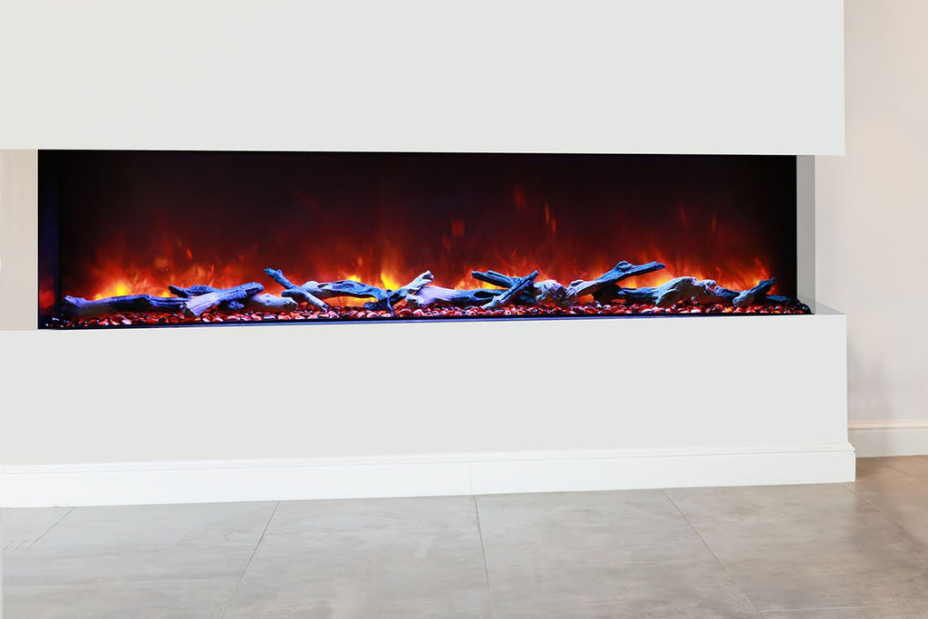 Amantii Panorama 72 inch 3-Sided Built-in Indoor & Outdoor Electric Fireplace - Heater - Electric Fireplaces Depot