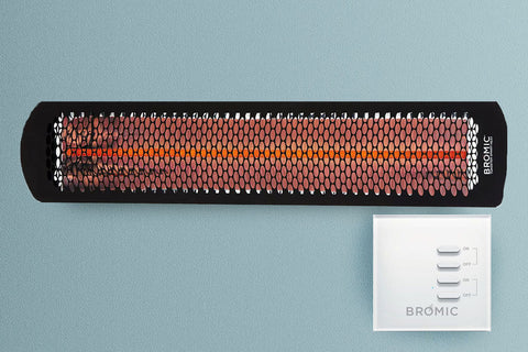 Image of Bromic Tungsten Smart-Heat 4000 Watt 208V Outdoor Electric Patio Heater Black | Tungsten 44 in Radiant Heater | BH0420034