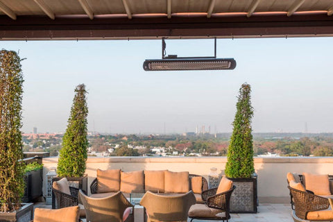Image of Bromic Tungsten Smart-Heat 4000 Watt 208V Outdoor Electric Patio Heater Black | Tungsten 44 in Radiant Heater | BH0420034