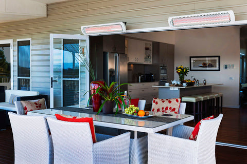 Image of Bromic Tungsten Smart-Heat 6000 Watt Outdoor Electric Patio Heater White | Tungsten 56 in Electric Radiant Heater | BH0420013