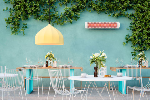 Image of Bromic Tungsten Smart-Heat 4000 Watt Outdoor Electric Patio Heater White | Tungsten 44 in Electric Radiant Heater | BH0420012