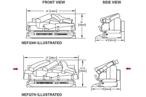 Image of Napoleon Woodland 27 Inch Electric Fireplace Log Insert - Heater - Log Set - NEFI27H - Dimensions - Electric Fireplaces Depot