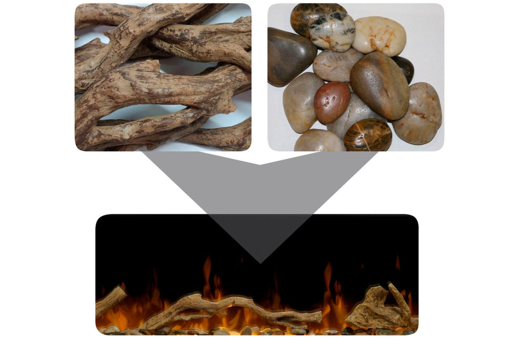 Dimplex Ignite XL 50 inch Electric Fireplace with Driftwood Log Kit - XLF50