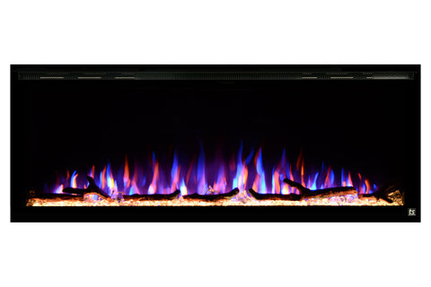 Image of Touchstone Sideline Elite 72" Built-In Recessed Flush Mount Electric Fireplace - 80038 - Electric Fireplaces Depot