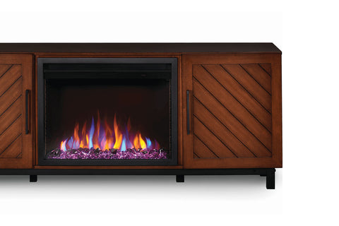 Image of Napoleon Bella Media Console in Walnut | Cineview 26'' Electric Firebox
