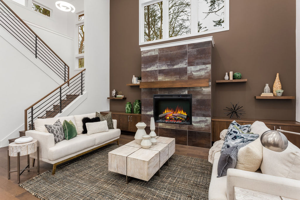 Dimplex 33 Inch Multi-Fire XHD Electric Firebox Insert with Logs - Dimplex XHD33L Plug-In Electric Fireplace