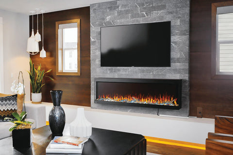 Image of Napoleon Trivista Pictura 50 in 3-Sided Wall Mount Electric Fireplace | Surface Mount Electric Fireplace | NEFL50H-3SV