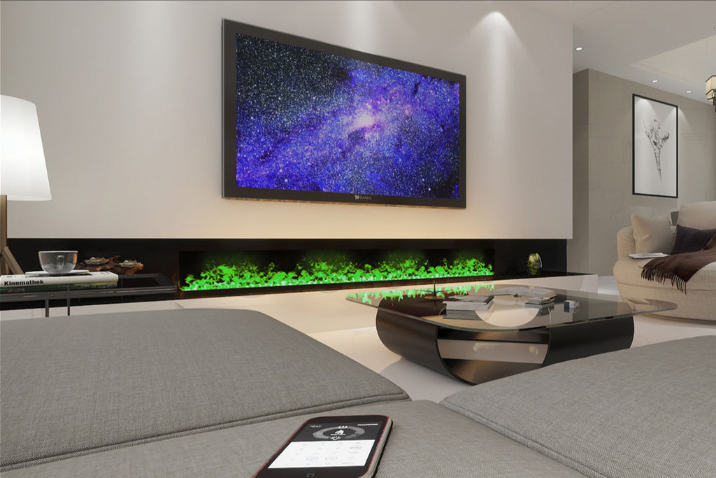 AFireWater Prestige Pro Water Vapor 60'' Built-In Electric Fireplace Insert | Water Mist Electric Fireplace | AWPR-60-150 | Electric Fireplaces Depot