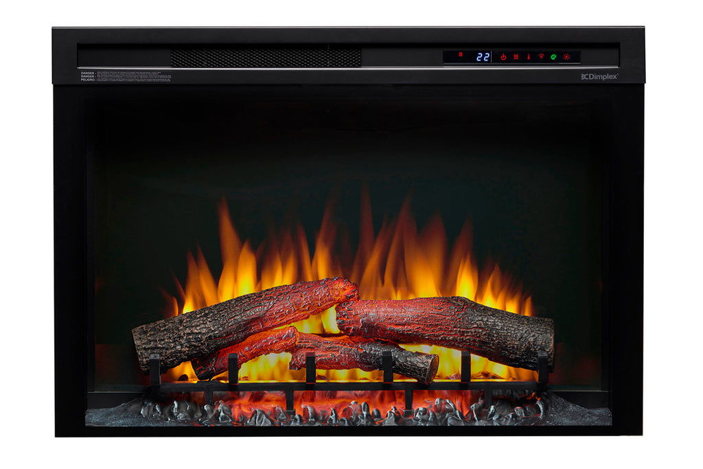 Dimplex 33 Inch Multi-Fire XHD Electric Firebox Insert with Logs - Dimplex XHD33L Plug-In Electric Fireplace