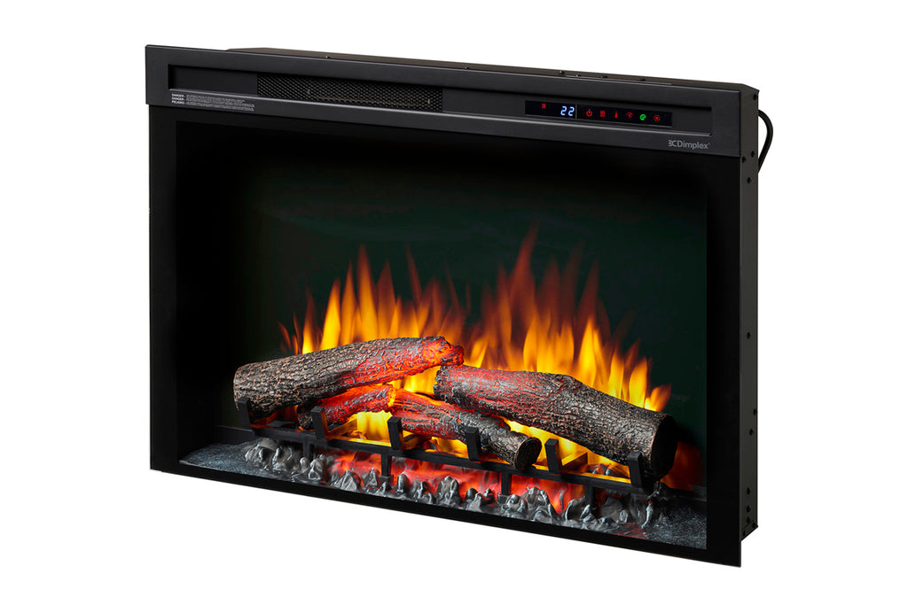Dimplex 33 Inch Multi-Fire XHD Electric Firebox Insert with Logs - Dimplex XHD33L Plug-In Electric Fireplace