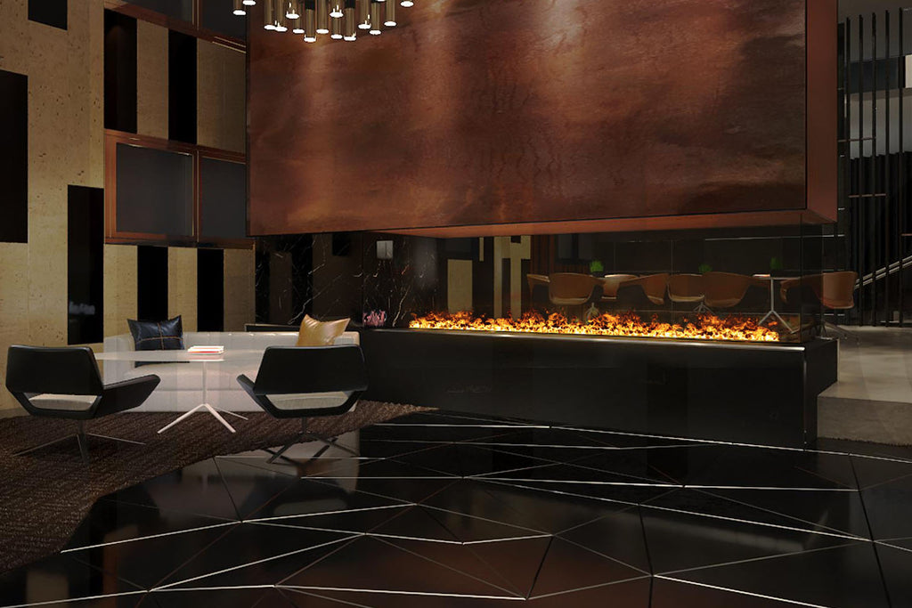 AFireWater Prestige Pro Water Vapor 20'' Built-In Electric Fireplace Insert | Water Mist Electric Fireplace | AWPR-20-50 | Electric Fireplaces Depot