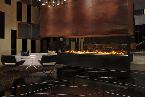 Image of AFireWater Prestige Pro Water Vapor 40'' Built-In Electric Fireplace Insert | Water Mist Electric Fireplace | AWPR-40-100 | Electric Fireplaces Depot