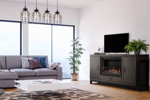 Image of Napoleon Franklin Media Console in Oak | Cineview 30'' Electric Firebox