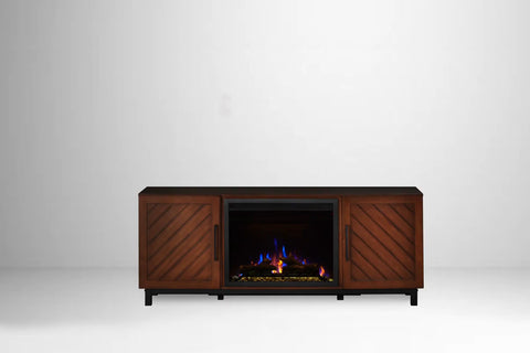 Image of Napoleon Bella Media Console in Walnut | Cineview 26'' Electric Firebox