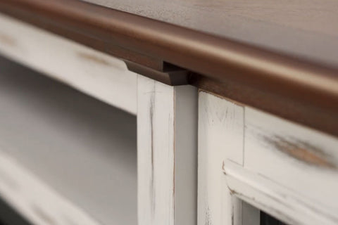 Image of Napoleon Charlotte Media Console in White&Cherry | Cineview 30'' Electric Firebox