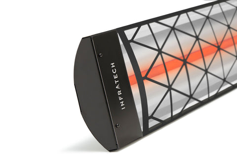 Image of Infratech Motif Contemporary Single Element Decorative Fascia Kit in Black Finish | BL1S39 BL1S61