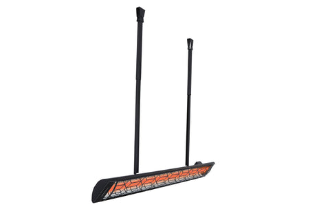 Image of Infratech C-Series CD-Series Adjustable Mounting Drop Pole in Black Finish | Infratech Drop Pole Kit | 13-1246BL