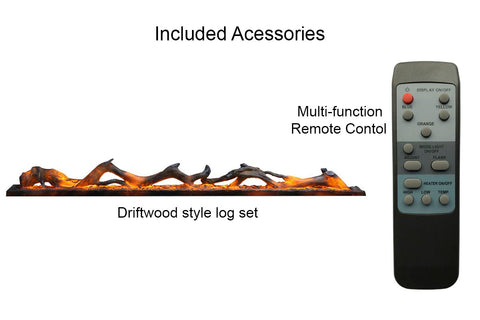 Image of Amantii 100 inch Built In Flush Mount Wall Mount Linear Electric Fireplace | Black or White | WM-FM-88-10023-BG | Electric Fireplaces Depot