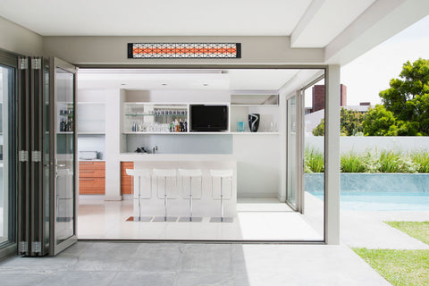 Image of Infratech Motif Contemporary Double Element Decorative Fascia Kit in Black Finish | BL1D39 BL1D61