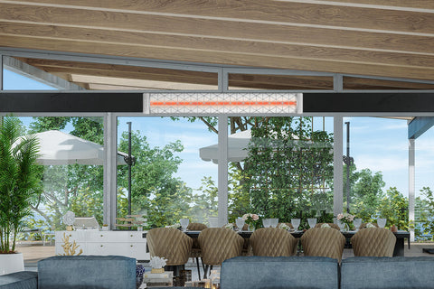 Image of Infratech Motif Contemporary Single Element Decorative Fascia Kit in Stainless Steel Finish | SS1S39 SS1S61