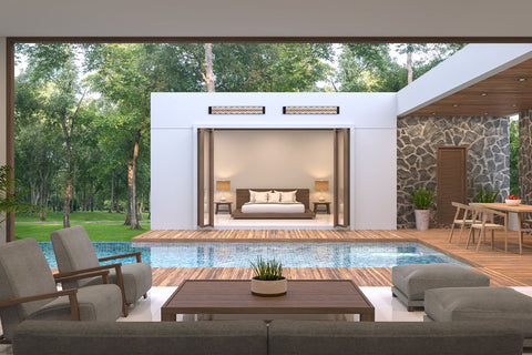 Image of Infratech Motif Mediterranean Single Element Decorative Fascia Kit in Black Finish | BL1S39 BL1S61