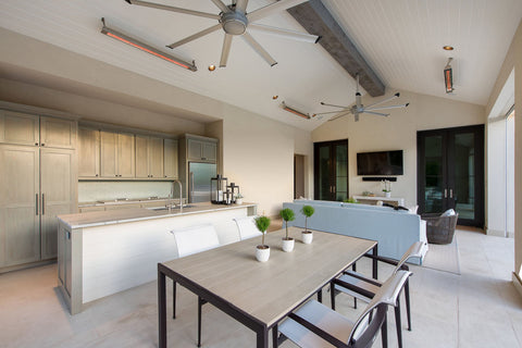 Image of Infratech SL-Series Slimline 1600 Watt 240V Outdoor Electric Heater | Infratech 30 in Electric Radiant Heater | SL1624