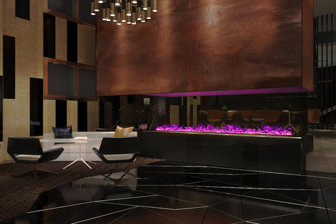 Image of AFireWater Prestige Pro Water Vapor 40'' Built-In Electric Fireplace Insert | Water Mist Electric Fireplace | AWPR-40-100 | Electric Fireplaces Depot