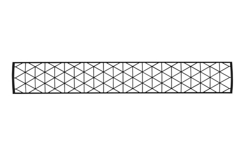 Image of Infratech Motif Contemporary Single Element Decorative Fascia Kit in Black Finish | BL1S39 BL1S61
