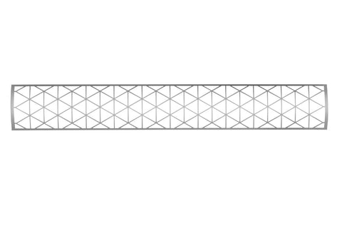 Image of Infratech Motif Contemporary Double Element Decorative Fascia Kit in Stainless Steel Finish | SS1D39 SS1D61