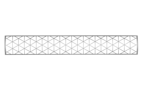 Image of Infratech Motif Contemporary Single Element Decorative Fascia Kit in Stainless Steel Finish | SS1S39 SS1S61