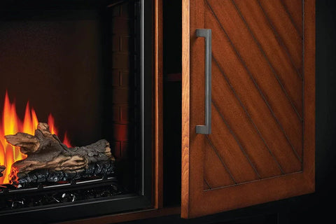 Image of Napoleon Bella Media Console in Walnut | Cineview 26'' Electric Firebox