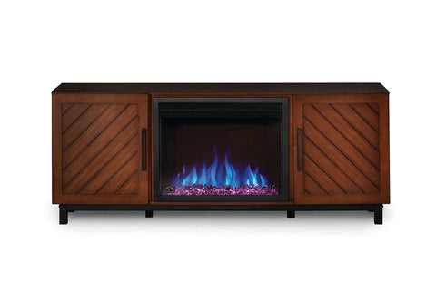 Image of Napoleon Bella Media Console in Walnut | Cineview 26'' Electric Firebox