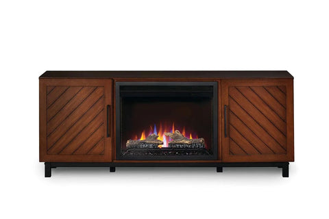 Image of Napoleon Bella Media Console in Walnut | Cineview 26'' Electric Firebox