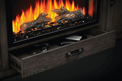 Image of Napoleon Franklin Media Console in Oak | Cineview 30'' Electric Firebox