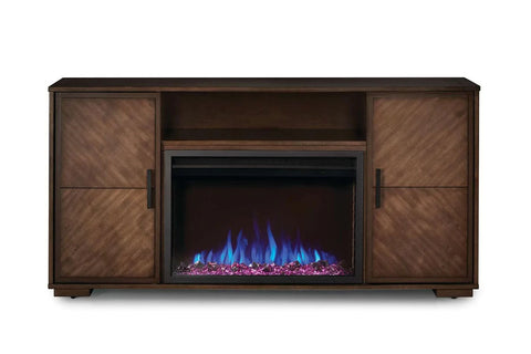Image of Napoleon Hayworth Media Console in Mahogany | Cineview 30'' Electric Firebox