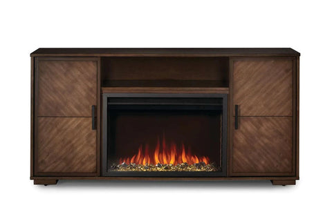 Image of Napoleon Hayworth Media Console in Mahogany | Cineview 30'' Electric Firebox