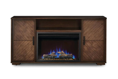 Image of Napoleon Hayworth Media Console in Mahogany | Cineview 30'' Electric Firebox