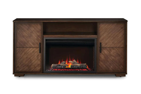 Image of Napoleon Hayworth Media Console in Mahogany | Cineview 30'' Electric Firebox