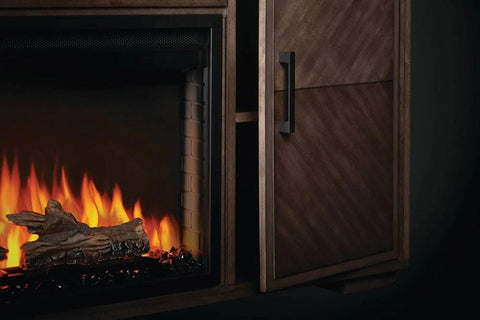 Image of Napoleon Hayworth Media Console in Mahogany | Cineview 30'' Electric Firebox