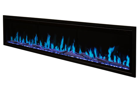Image of Modern Flames Orion Slim 100 Inch Heliovision Virtual Recessed Wall Mount Electric Fireplace - OR100-SLIM